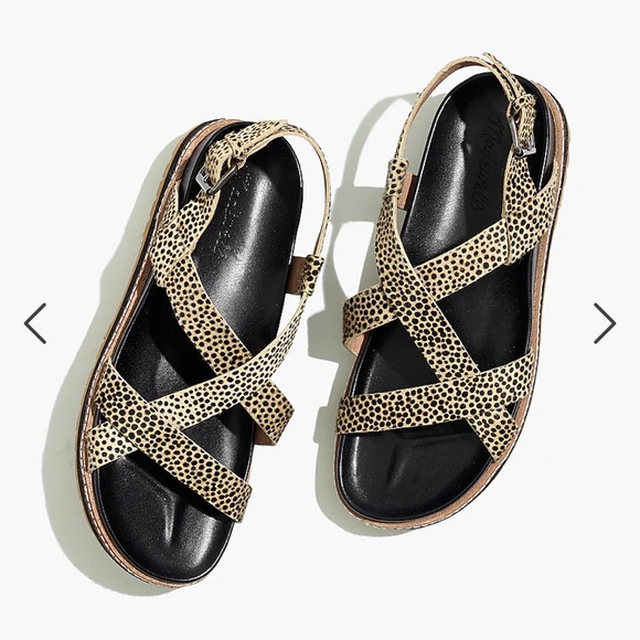 Madewell The Aubrey Sandal in Spotted Calf Hair - Picture 1 of 7